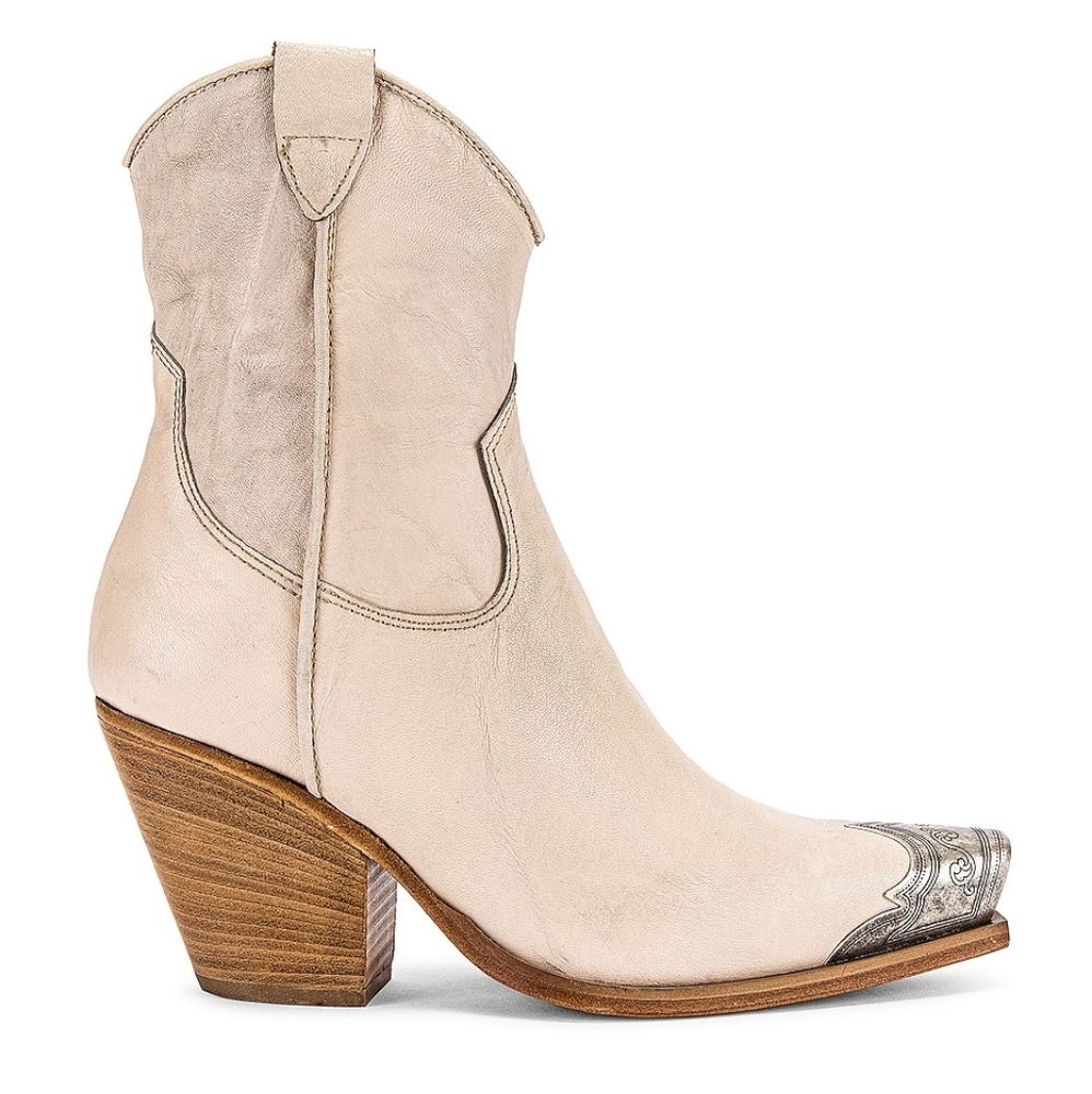 NWB Free People Brayden Western Boot in Bone Women's US 8.5